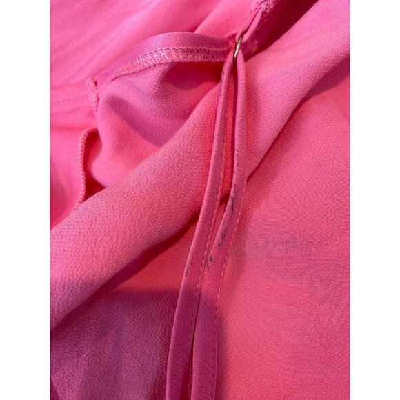 Meshki Jade Cowl Neck Backless Maxi Dress Satin Size Large Bright Pink NWT - Picture 8 of 10